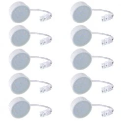 LHG Lights 10-er Set LED Einbaumodul dimmbar über vorhandenem Lichtschalter Switchmo 5W 400 Lumen 3000 Kelvin Ersatz für GU10 Leuchtmittel Höhe 2,5 cm Durchmesser 5cm