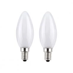Leuchten Direkt 2-er Set Kerze LED matt je 2W, 210lm, E14 2700K 230V