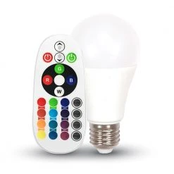 V-TAC A60 E27 LED-Leuchtmittel 6W RGB mit Fernbedienung