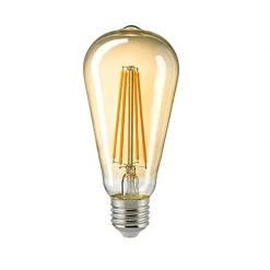 Sigor A65 LED Rustikalampe Filament Gold E27 2400K dimmbar 7 Watt