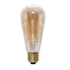 Segula A65 Rustika LED 6 Watt, E27, Fadenleuchtmittel, 2000K, Gold Glas klar