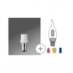 Paulmann Adapter G9 / B15d max. 75W Weiß - Umrüsten von Halogen B15d auf G9 Leuchtmittel