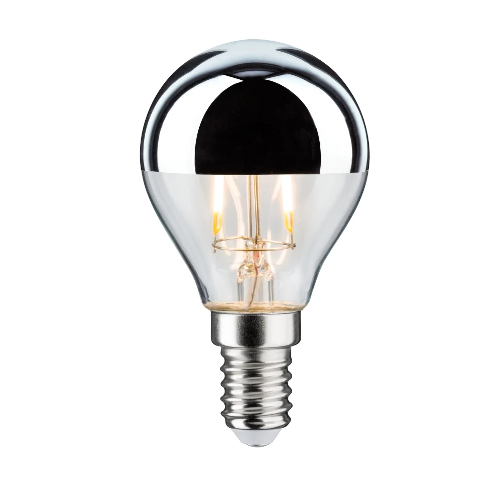 Paulmann D45 LED Tropfen Kopfspiegel E14 2,5W 2700K - Kopfverspiegelt silber Filament