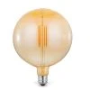 Leuchten Direkt E27 Globe LED Filament Leuchtmittel 4W 2700K Amberglas,180mm Durchmesser