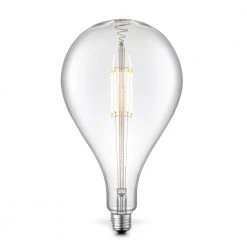 Leuchten Direkt E27 LED Filament Riesentropfen 4W 2700K Klarglas H 29cm
