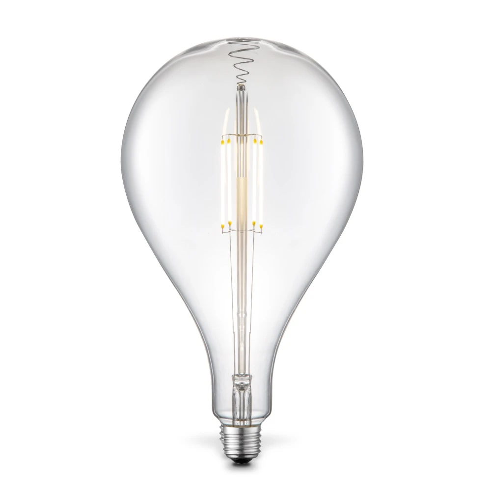 Leuchten Direkt E27 LED Filament Riesentropfen 4W 2700K Klarglas H 29cm