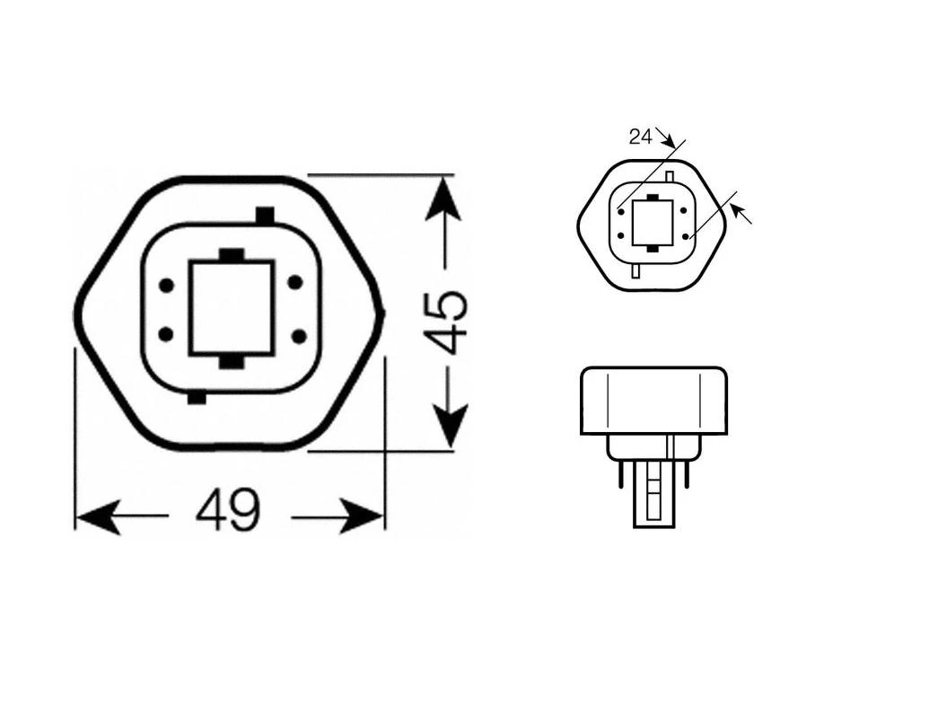 Osram Energiesparlampe Dulux T/E Plus, 26 Watt, 2700K, 3000K oder 4000K, GX24q-3, für EVG – Bild 2