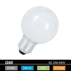 Eiko G60 Globe 60mm E27 opal weiß 25W