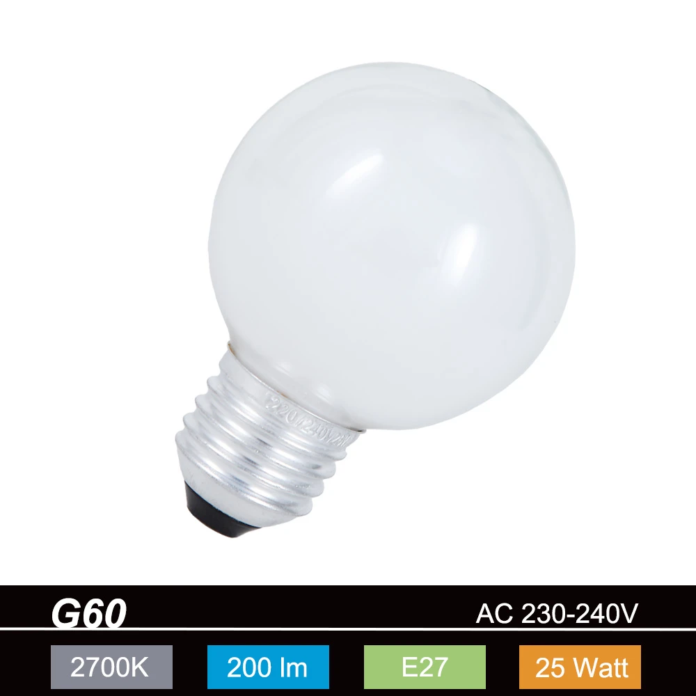 Eiko G60 Globe 60mm E27 opal weiß 25W