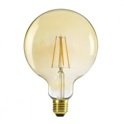 Kanlux Globe LED Filament Leuchtmittel E27 G125, 7 Watt, 725lm, gold, 2500K