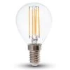 V-TAC LED Filament E14 Tropfen 4 Watt 400 Lumen 2700 Kelvin