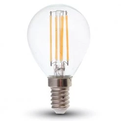 V-TAC LED Filament E14 Tropfen 4 Watt 400 Lumen 2700 Kelvin