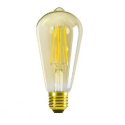 Kanlux LED Filament Leuchtmittel E27, 7 Watt entspricht ca. 55 Watt , 725lm, gold, 2500K warmweiß, LED Lampe, Ausstrahlwinkel bis zu 320°