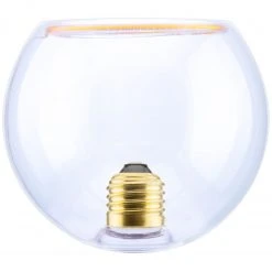 Segula LED Lampe Floating Globe R125 inside klar E27 8 Watt 1900 Kelvin warmweiß extra dimmbar