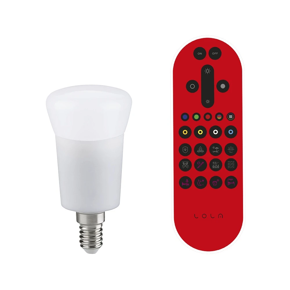 Leuchten Direkt LED Lola Bulb E14, 4,3W, inklusive Fernbedienung