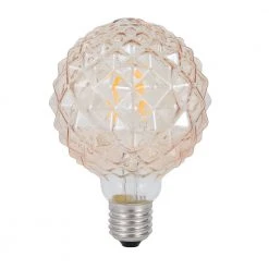 Trio LED-Leuchtmittel E27 4W, braun-getönt, Ø9,5cm Filament