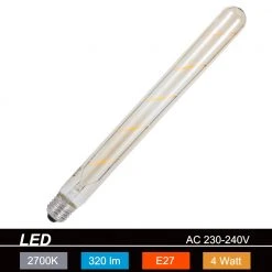 Trio LED-Leuchtmittel E27 4W, braun-getönt, Länge 30 cm