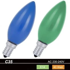 ETT VERSAND Leuchtmittel C35 Kerze 40W E14 farbig stoßfest