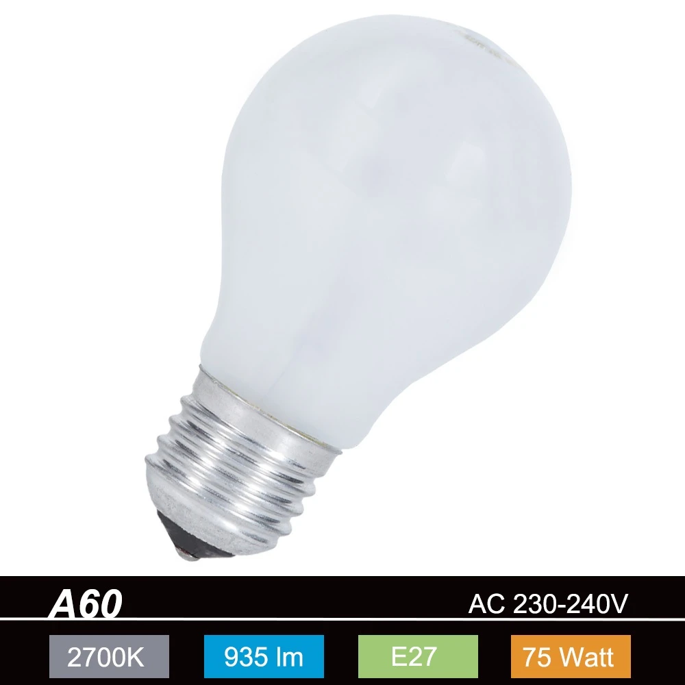 Leuci Leuchtmittel E27 A60 75 Watt Glühbirne – Bild 3