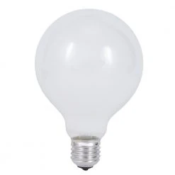 Laes Leuchtmittel G95 Globe 25 Watt opal weiß, stoßfest