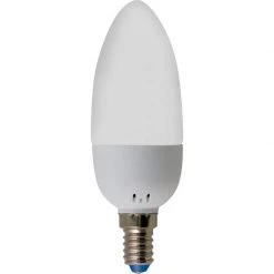 Leuchtmittel Heitronic C35 Kerze, LED, 3 Watt, opal, E14, 240 Lumen Epistar klarer Glaskolben