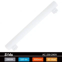 Toplux L-DE Linienlampe Röhre 60W opal S14s 2 Sockel Länge 500mm