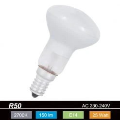Lumen De Luxe R50 Reflektorlampe E14, 25 Watt, Abstrahlwinkel 60°