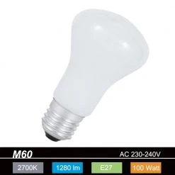 Schiefer Speziallampe E27 Krypton M60, 100 Watt, opal